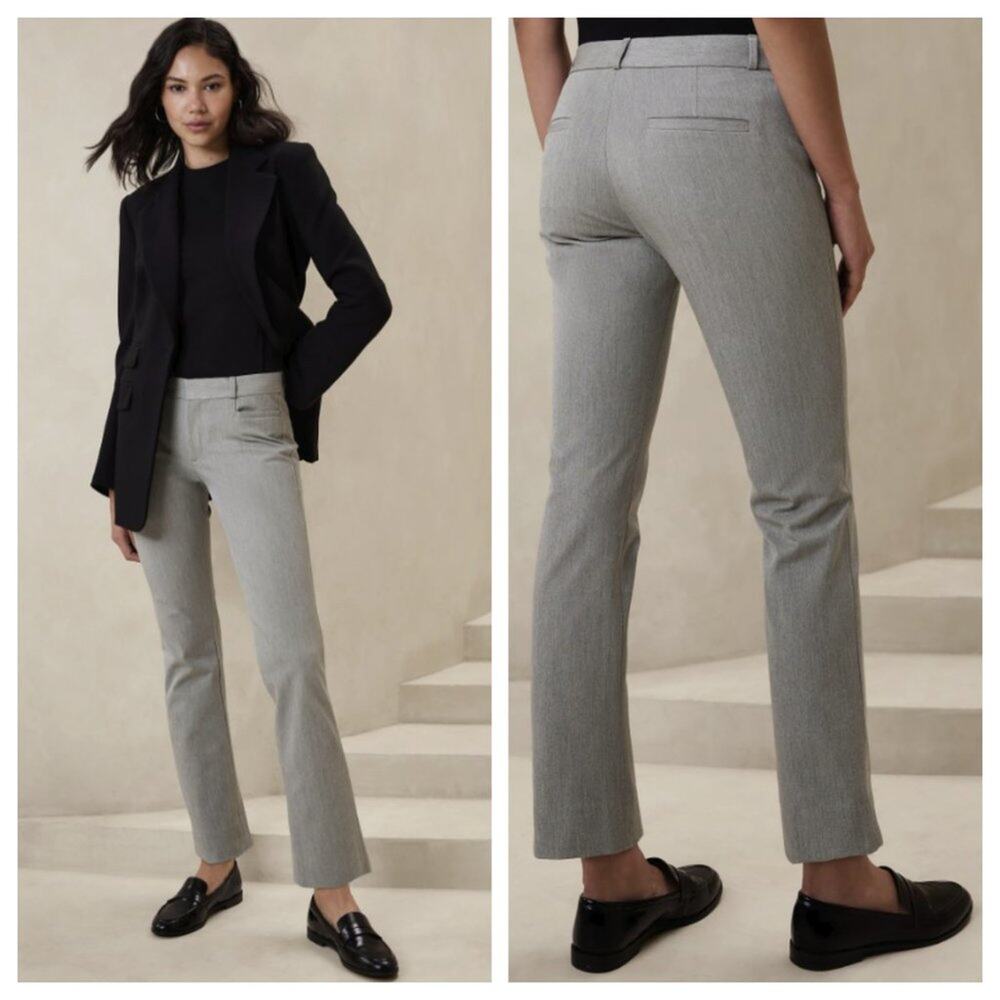 Banana Republic Women's Sloan Slim Pant Heather Gray Size 18